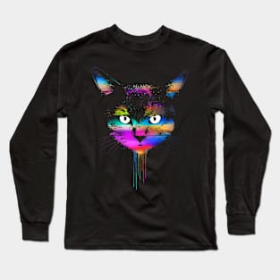 Neon Cat Long Sleeve T-Shirt